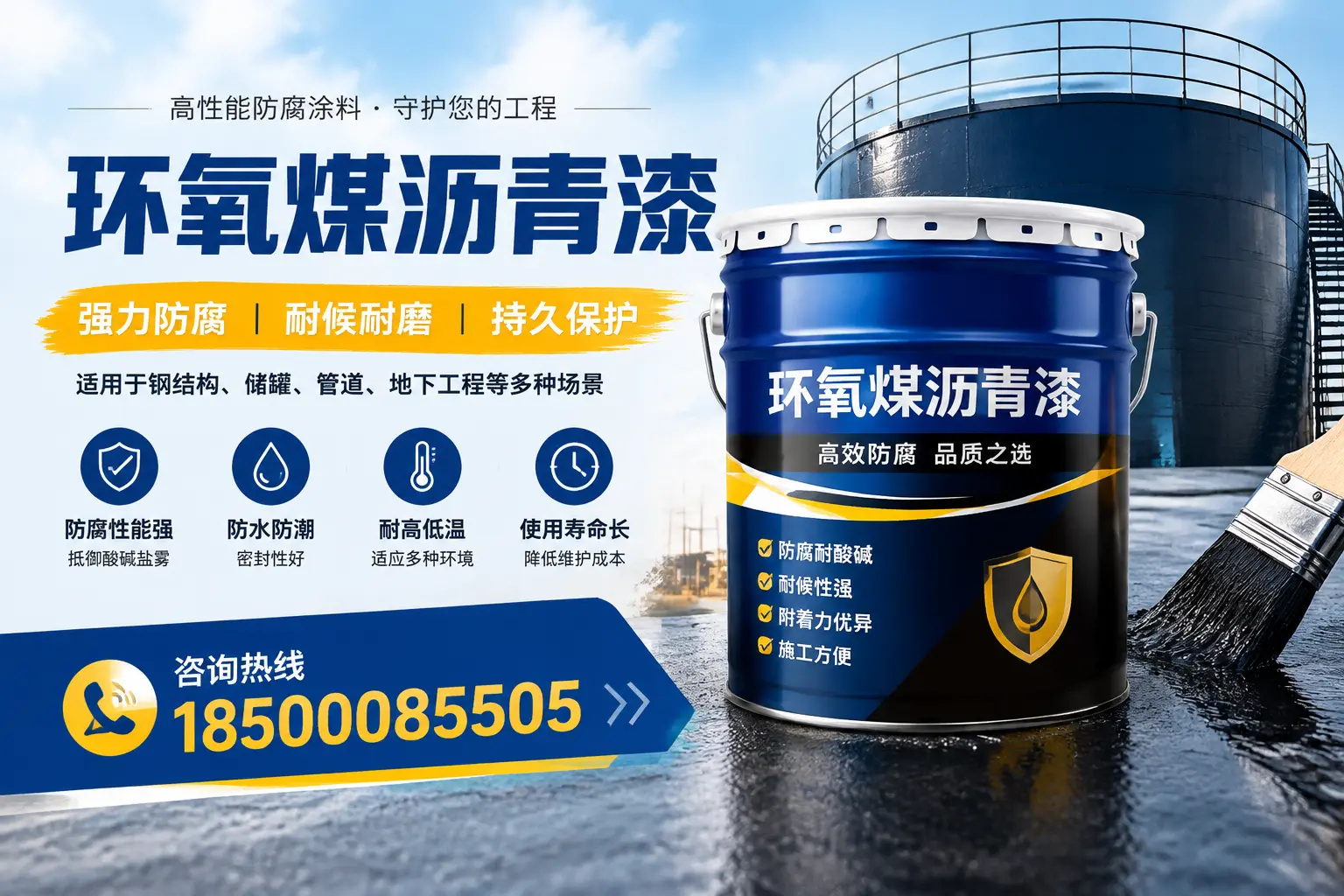 环氧煤沥青漆在工业中的应用，歙县企业的选择
